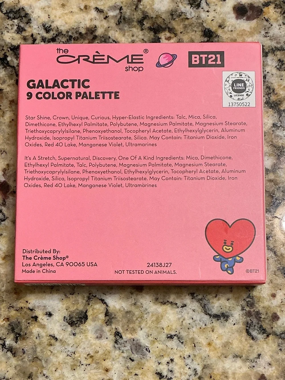 The Crème Shop BT21 Galactic 9-Color Eyeshadow Palette - Pink Mix